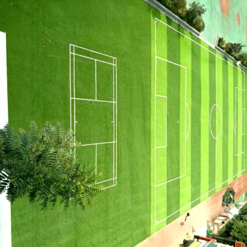 School football field playground