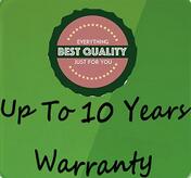 UP TO 10 YEARS WARRANTY