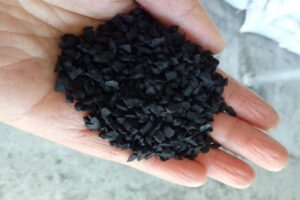 black rubber granual