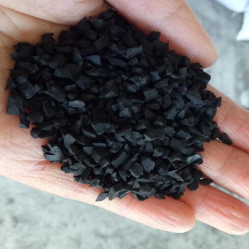 black rubber granual